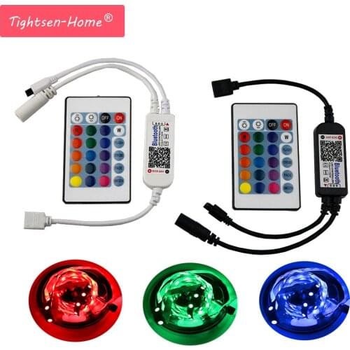 Bluetooth MiNi RGB LED Controller DC5V-24V IOS/Android Phone Bluetooth Controller and 24key IR Controller For 5050 RGB LED Strip