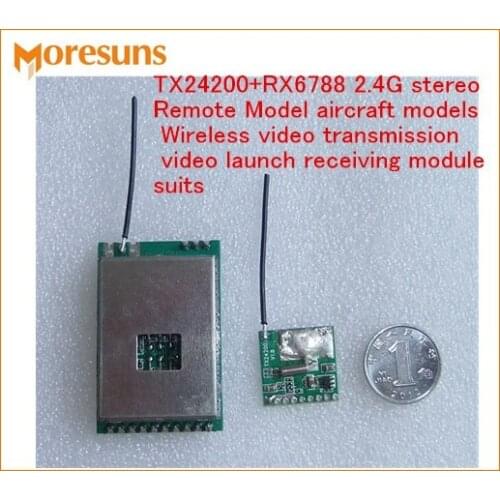 TX24200+RX6788 2.4G stereo Remote Model aircraft models Wireless video transmission video launch receiving module suits