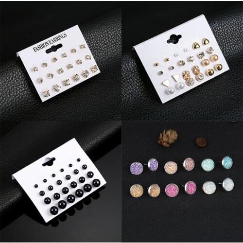 Trendy Cute Nickel Free Earrings Fashion Jewelry Earrings Square Stud Earrings For Women Brincos Statement Earrings