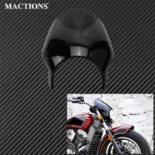 Motorcycle Headlight Fairing Windshield Deflector Headlamp Cover Black For Indian Scout Sixty 2014-2019 Scout 2015-2019