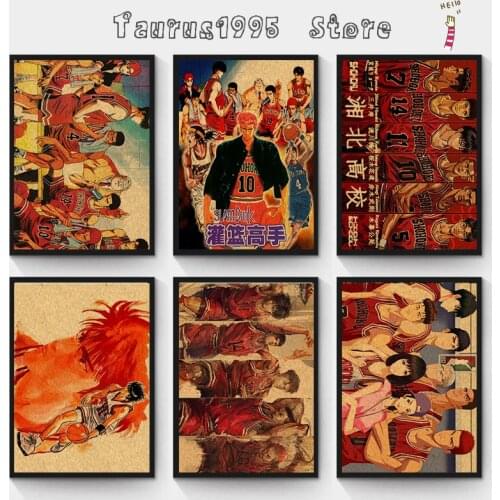 New Slam Dunk Master Retro Paper Poster Wall Painting Home Dormitory Internet Cafe Decorative Wall Sticker