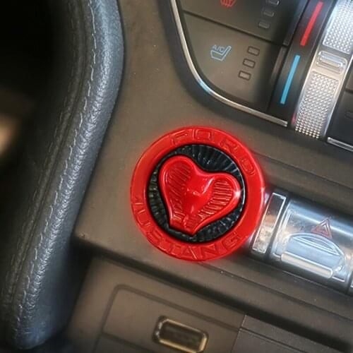 Car ignition switch one-key start decorative cover For 15-20 Ford Mustang Interior decoration Accessories
