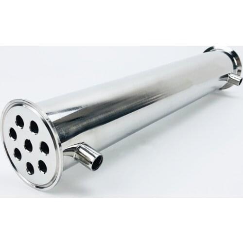 2.5"(63mm)OD77.5, Sanitary Dephlegmator/Distillation Condenser,8 Pipes Inside/ID 10mm,Lenght 400mm,1/4"FNPT Reflux, SS304