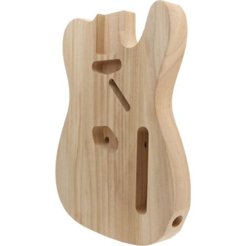 DIY Unfinished Guitar Body Polished Maple Wood in White for Guitar Accessories