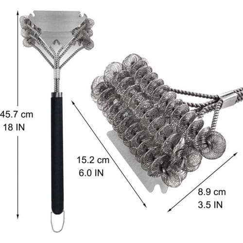 Grill Brush Scraper BBQ Cleaner Perfect Tool for All Grill Types for Weber Barbecue Accessory Stainless Steel Cleaning Brush