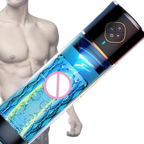 Water Bath Penis Vacuum Pump Male Masturbator Dick Enlargement Pump Automatic Sucking Penis Extender Trainer Sex Toys For Men 18