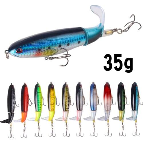 XY-507 Popper Fishing Lures 35g 14cm Luya Propeller Outdoor Gear Tractor Floating Hard Bait Crankbaits Artificia Tackle Fishhook