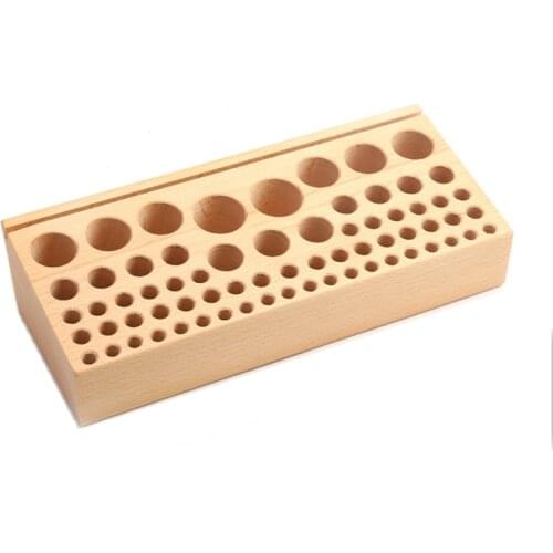 68 Holes Leather Craftool Wood Tool Storagetable Beech Rack Leather Holder DIY Craft