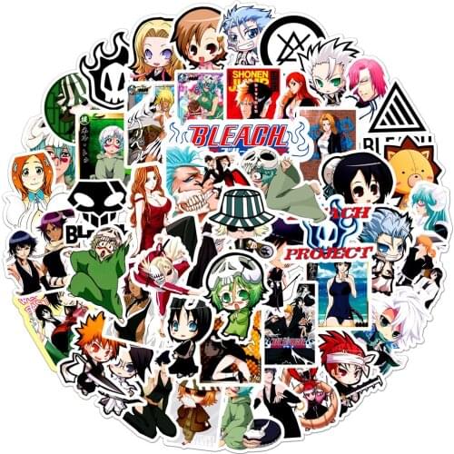 10/50Pcs Cartoon BLEACH Stickers Japanese Anime Stickers Japanese Manga For Laptop Case Car Motorcycle Skateboard luggage Guitar