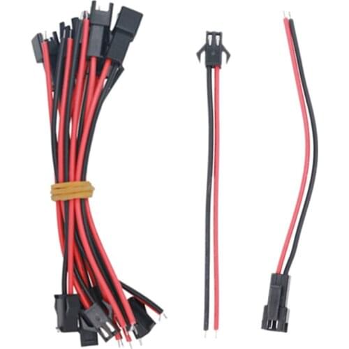 10pairs 10cm 100mm Long JST SM 2 Pins Plug Male to Female Wire Connector 20% off