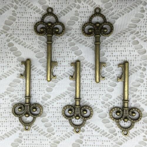 150pcs/lot Wedding Favor Cute Creative Antique Bronze Plated Small Key Shape Beer Bottle Opener