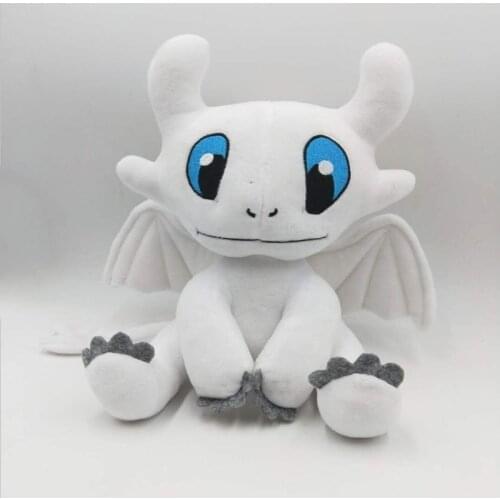 22cm How to Train Your Dragon 3 Plush Toy Light Fury Soft White Dragon Toothless Stuffed Doll Toys for Kids Gift