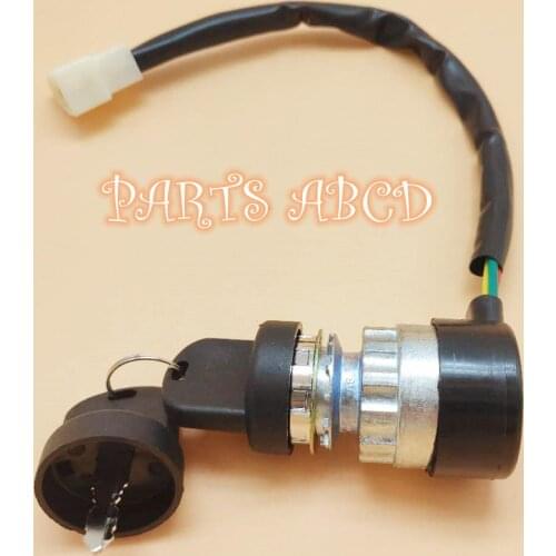 3-Wire Ignition Key Switch with Male Plug For ATVs Go Karts etc
