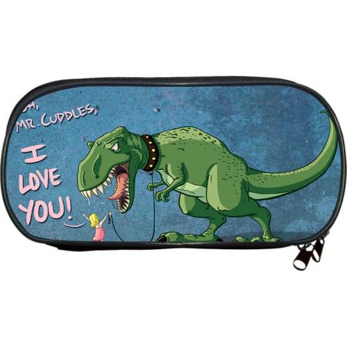 Monster Dinosaur Pencil Case Cosmetic Cases Pencil Box Boys Girls T. Rex Pencil Bags Children School Case Stationary Bag Gift