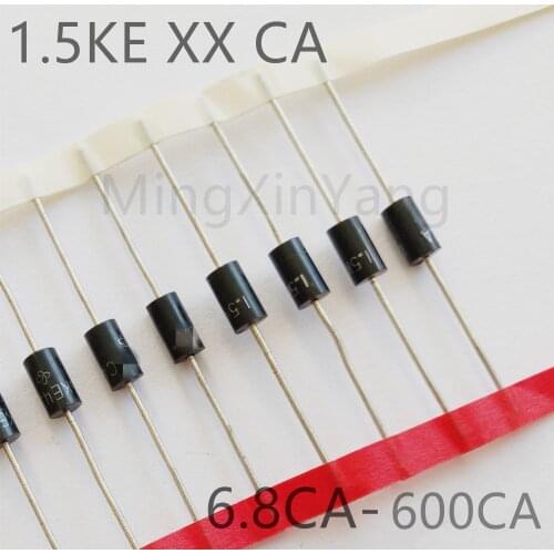 20PCS TVS Diode 1.5KE43CA 1.5KE47CA 1.5KE51CA 1.5KE56CA 1.5KE62CA 1.5KE68CA 1.5KE75CA 1.5KE82CA Transient Voltage Suppressor