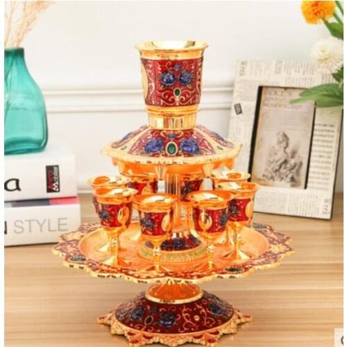 Home Craft European Creative Wine Separator Alloy Wine Cup Set Wine Set Various Sets Home Decoration Gifts