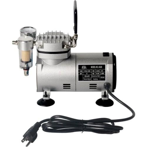 Maisi 220V /110V Electric Piston Vacuum Pump Airbrush Compressor for Craftwork Spraying TC-150D