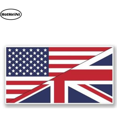 HotMeiNi 13cm x 6.5cm Car Styling USA Union Jack Flag Vinyl Sticker Laptop Travel Luggage Decal Waterproof Car Sticker Graphic