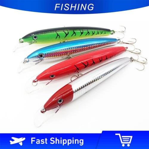 ILure Fishing Lure Hard Bait 180mm 26g Big Minnow Sea Fishing Bait 3D Eyes Fishing Tackle