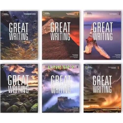 National Geographic Great Writing 6 books/set,Ability Enhancement Textbook Grammar Vocabulary Book English,for students