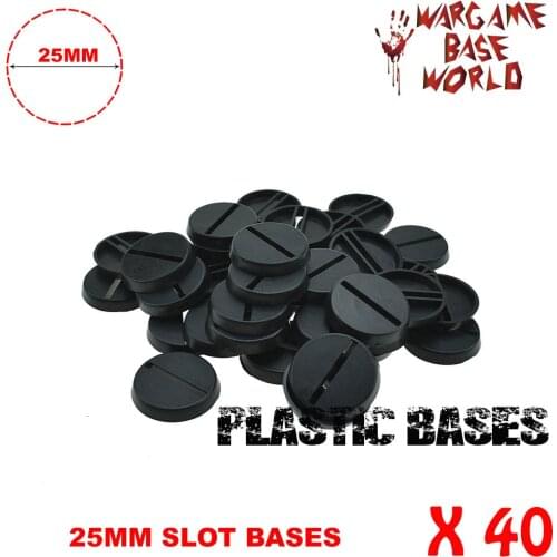 Round slot bases for Gaming Miniatures and other wargames 40PCS 25mm slot bases