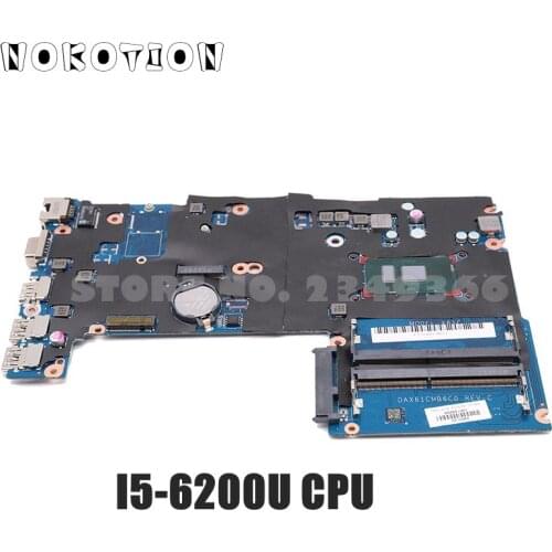 NOKOTION DAX61CMB6C0 For HP Probook 440 446 G3 Laptop motherboard 14 inch SR2EY i5-6200U CPU GMA HD 520