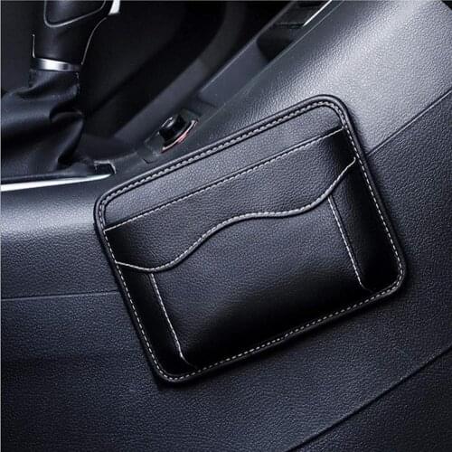 Multifunction Car Leather Pouch Car Seat Crack Storage Bags Carrying Bag Bag Card Storage Box Sticky Bag Interior Accessories