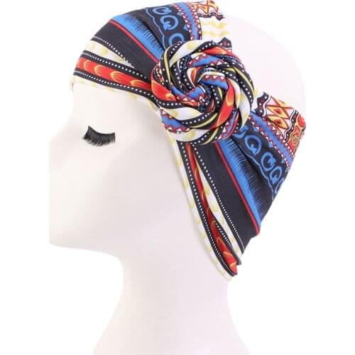 New African Print Pattern Stretch Cotton Headband Yoga Sport Fitness Hair Bands Ladies Bandage Fashion Hair Accessories