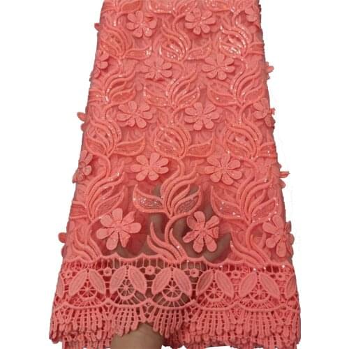 PEACH Sequins New Design Nigerian Lace Fabric High Quality tulle net Elegant French Net Lace Fabric For Wedding YTB157