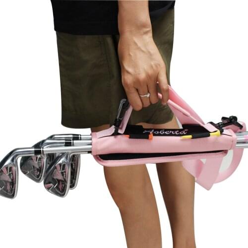 Newa Mini Portable Nylon Golf Club Carrier Bag Carry Driving Range Travel Bag Golf Training Case With Adjustable Shoulder Straps