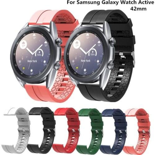 20mm Silicone Strap For Samsung Galaxy Watch 42mm Gear S2 Soft Silicone Sports Watchbands For Huawei 2 Watch Accessories