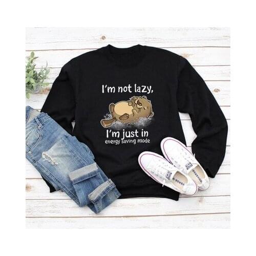 Funny Cute Cat Print Women Hoodies Long Sleeve Pullovers 2020 New Autumn Crewneck Sportswear Sweatshirt Korean Fashion Kpop Tops