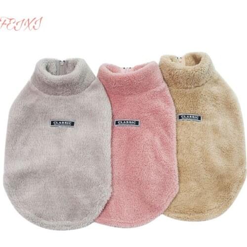 Warm Pet Dogs Clothes Cute Warm Casual Coats with High Collar for Winter and Autumn Puppy Cloth for Pet Puppy Dog Clothes