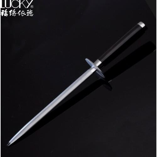 Knife Sharpening Rod Hone Diamond Steel Sharpener Grinding Stone Wetstone Kitchen Knife Accessory Ebony Handle 38