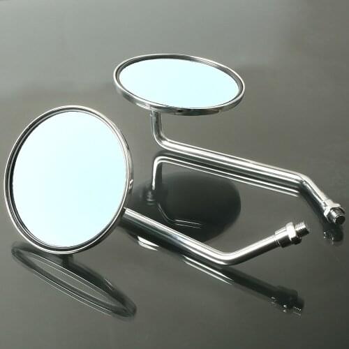 Universal CNC chorme mirror motorcycle stainless steel rearview mirror vintage motor handle rearview mirror handlebar rear view