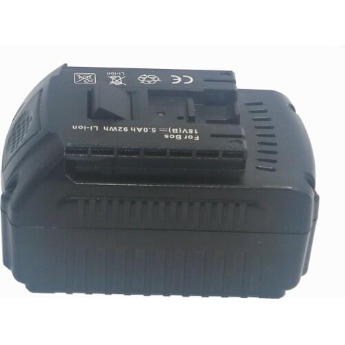 High Quality 18V Lithium Ion 5000mAh Tools Battery for Bosch BAT609 BAT618 2607336169 BAT618G BAT609 Built-in Imported Batteries