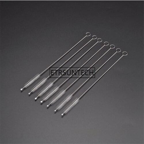 1000pcs 175mm 20mm 240mm Straw Cleaning Brush Stainless Steel Wash Drinking Pipe Straw Spiral Soft Hair Brushes Brush Cleaner