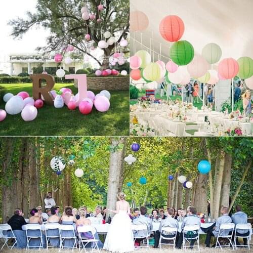 14 Inch 35cm Round Chinese Paper Lantern Balls for Decoration Festive Party Supplies Wedding Events White Tiffany Lampion Papier