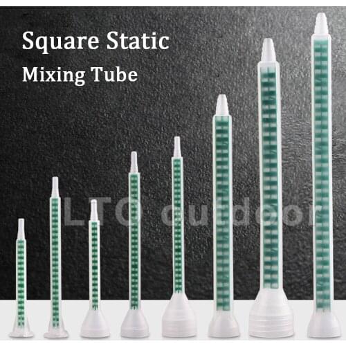 30pcs AB Glue Gun Static Mixer Mixing Tube Plastic Resin Mixing Nozzle Syringe for Two Component Liquid Mixing Machine