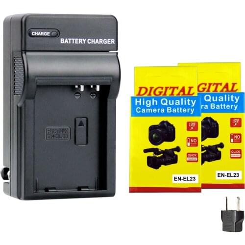 2000mAh EN-EL23 Camera battery EN EL23 + Charger For Nikon Coolpix P900 P600 PM159 P610S S810c P900S