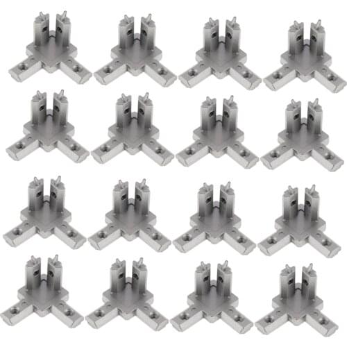 16pcs Aluminum Profile 2020 Series T-slot 3-way 90 Deg Corner Connector