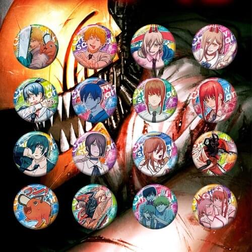 Anime Chainsaw Man Pochita Badge Metal Brooch Cospaly Props Toys Souvenir