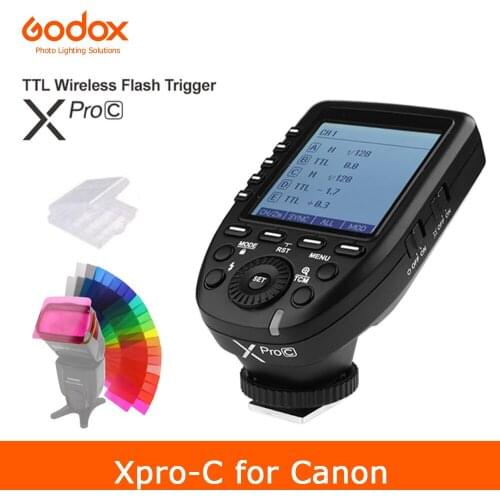 Godox XPro-C 2.4G Wireless X-System E-TTL II HSS Flash Trigger Transmitter LCD Screen for Canon DSLR Camera