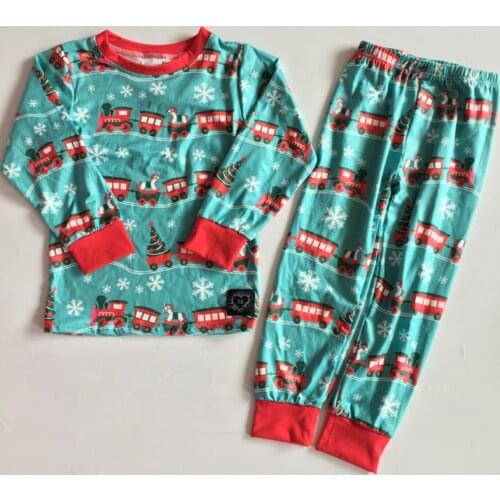 Baby Kids Pajamas Sets Cotton Christmas Sleepwear Suit Girls Pajamas Long Sleeve Pajamas Tops+Pants 2pieces Children Clothes Set