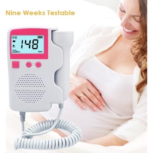 Upgraded 3.0MHz Doppler Fetal Heart Rate Monitor Home Pregnancy Baby Fetal Sound Heart Rate Detector LCD Display No Radiation
