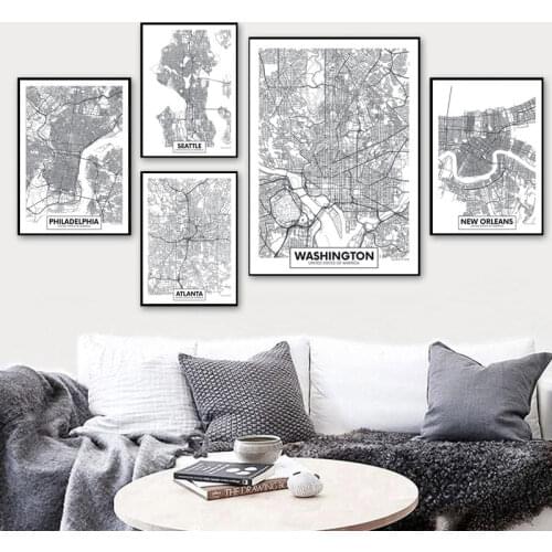World city map, wall art canvas, Netherlands, Turkey, Iceland, posters and prints, home decoration drawings and paintings
