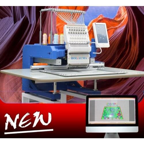 China 10 years service ! Holiauma Newest Dahao 1 Head 15 Needle Computerized Embroidery Machine Like Cheap Barudan Machine