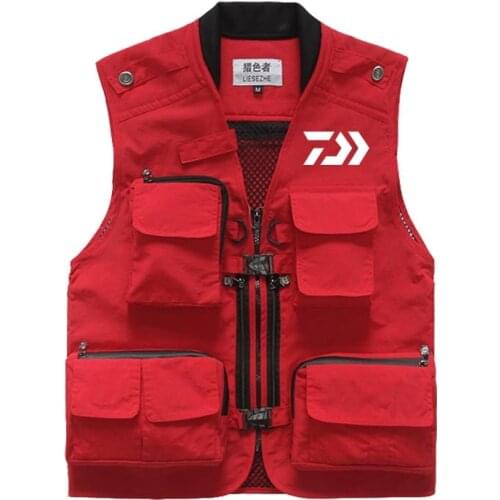 Summer Multi Pocket Fishing Vests Quick Dry Breathable Outdoor Mesh Jackets Photography Hiking Vest Outdoor Sport Mens Vest