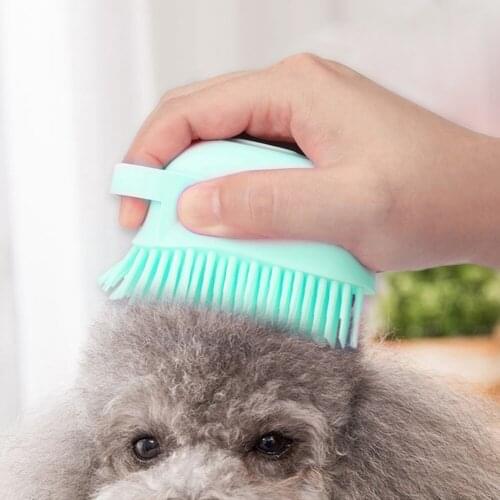 Pet Dog Massage Shampoo Brush Cat Bath Shower Scrubber Brush Cleaning Comb