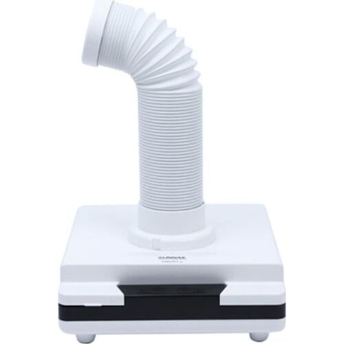 60W New Strong Nail Dust Collector Fan Dust Suction Retractable Elbow Design Fan Nail Vacuum Cleaner LED Spotlight